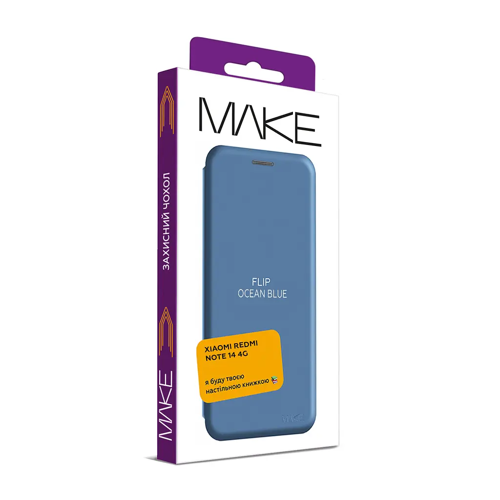 Чохол-книжка MAKE Xiaomi Redmi Note 14 4G Flip Ocean Blue - фото 2