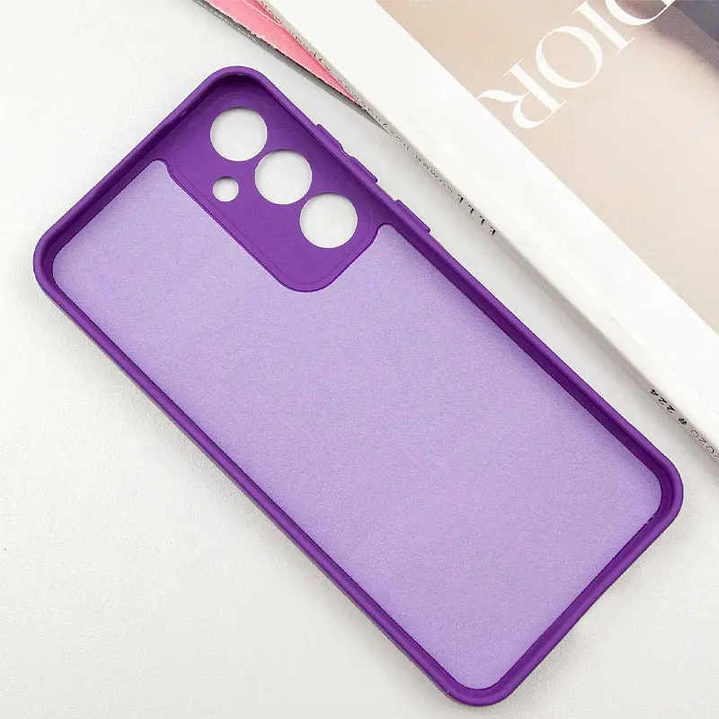 Чохол TPU Getman Liquid Silk Full Camera для Samsung Galaxy S24 FE Фіолетовий / Purple - фото 3