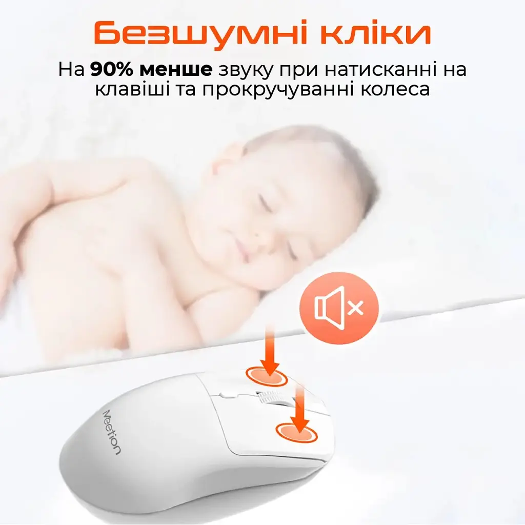 Мишка Meetion R546 Wireless White (MT-R546-B) - фото 2