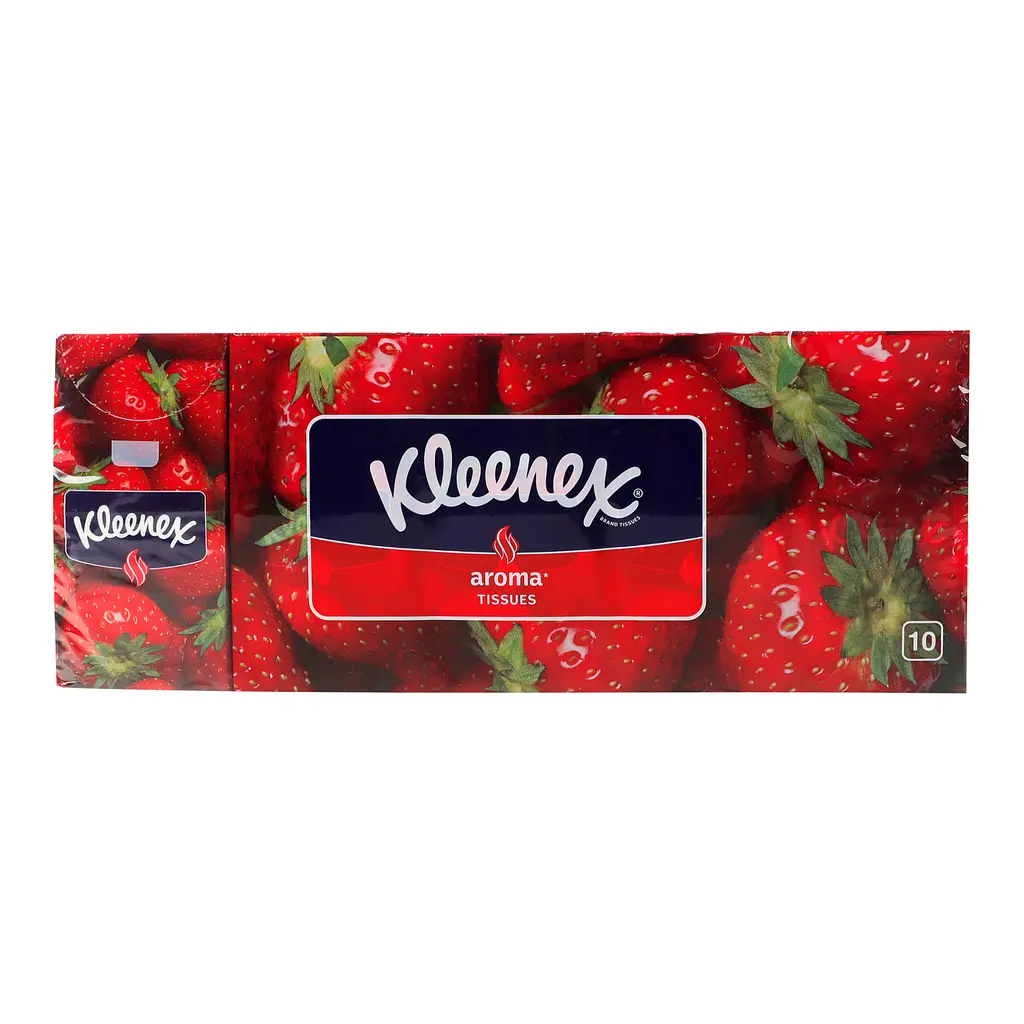 Набір: Носовички Kleenex Полуниця 100 шт. (10 п. x 10 шт.) - фото 3