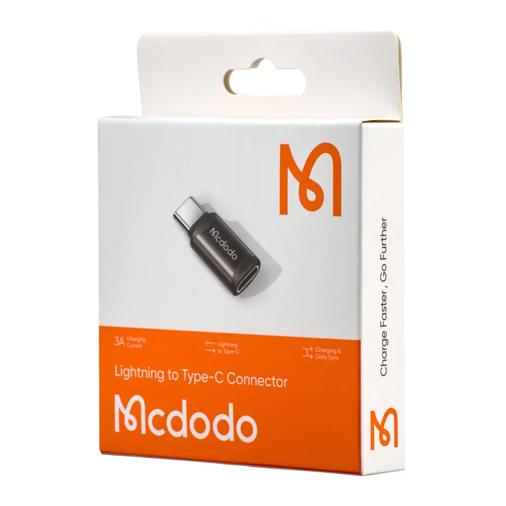 Адаптер Mcdodo Lightning to Type-C Connector OT-7700 Чорний - фото 2