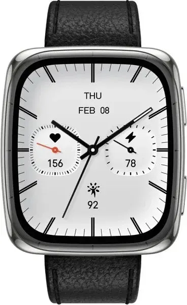 Смарт-годинник Amazfit Active 2 Square Black Leather (W2440GL3N) із чорним шкіряним ремінцем - фото 4