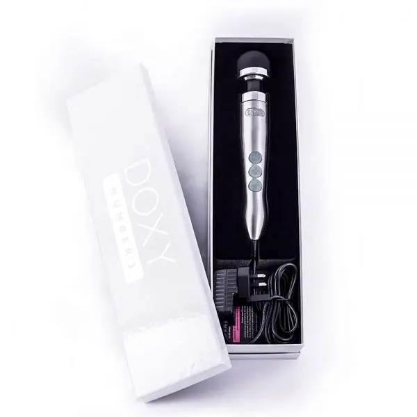 Вибратор Doxy Number 3 Silver Очень мощный -микрофон в металлическом корпусе, 28х4.5 см серебристый - фото 3