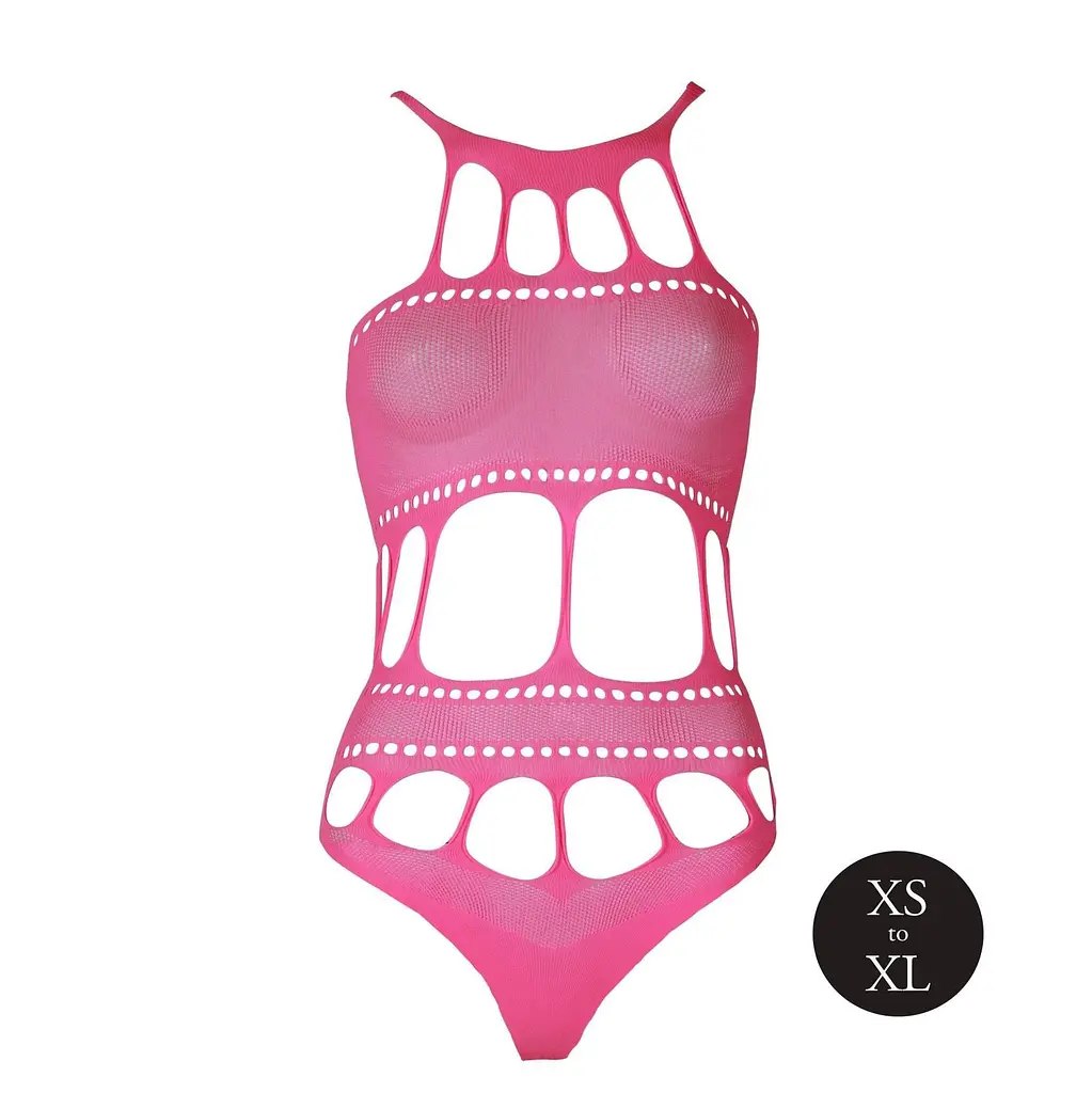 Боді Ouch! Grecian Neckline Neon, XS/XL (рожевий) - фото 5