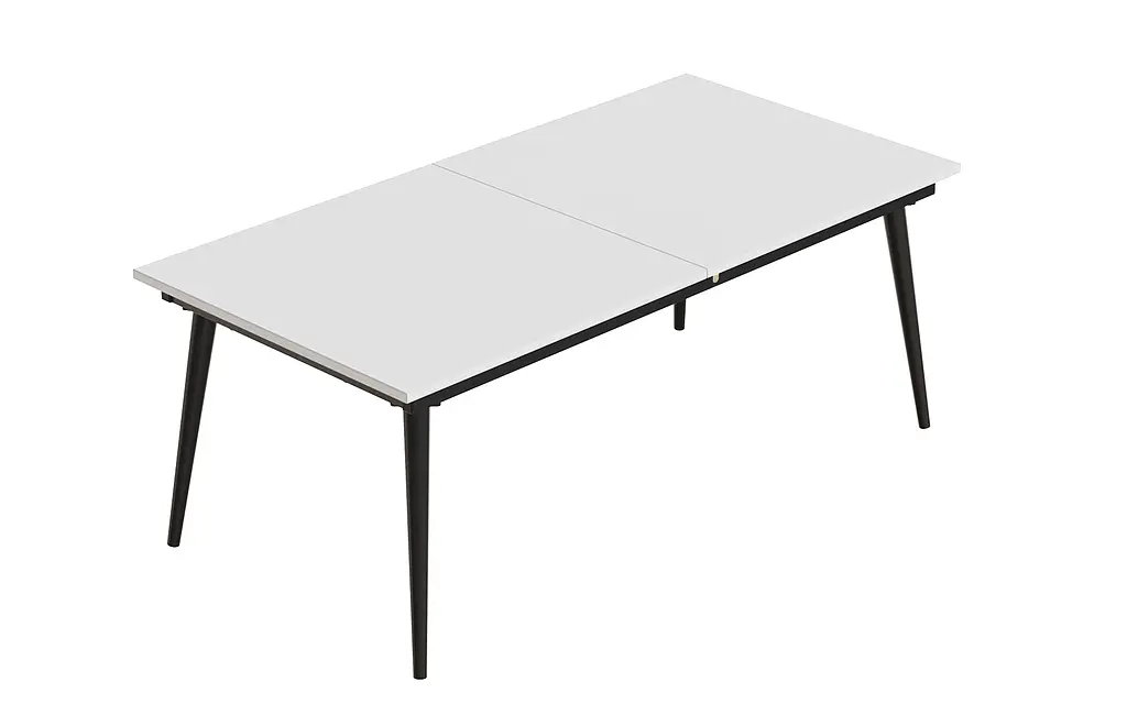 Стол журнальный трансформер Dandi Small Ferrum-decor 45x120(160)x70 Черный металл ДСП Белый 16 мм (FRD-106799) - фото 7