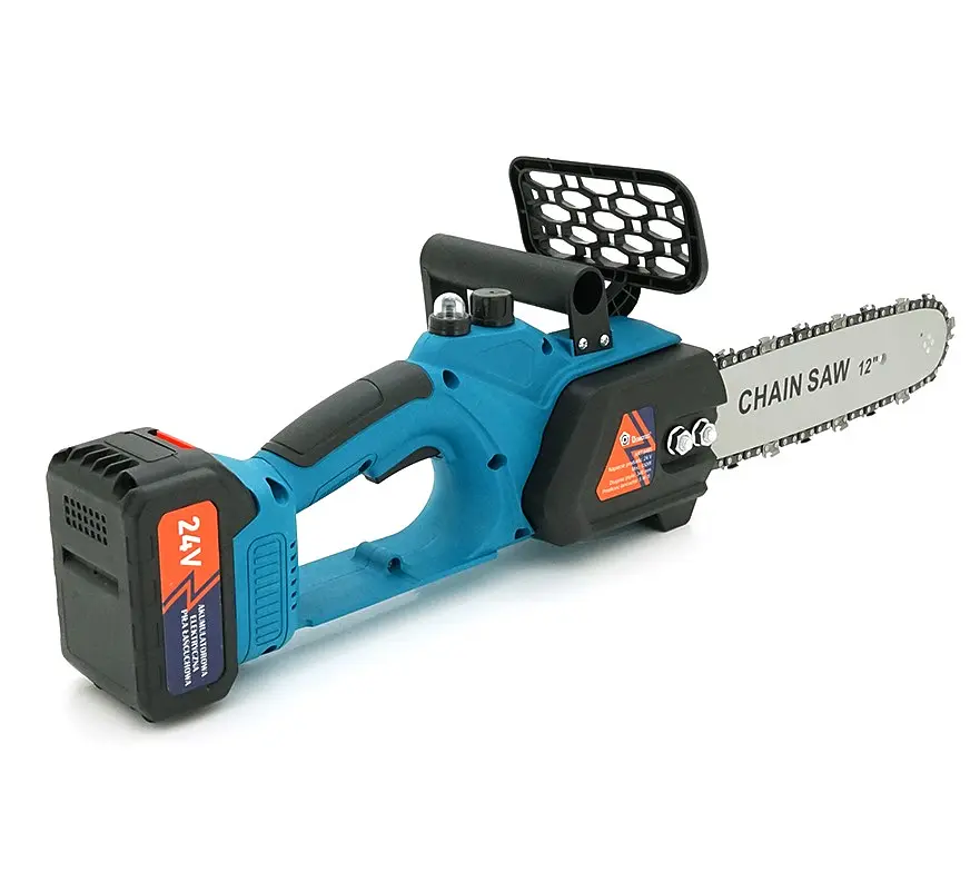 Аккумуляторная цепная пила Domotec Chain Saw 12″ 24V, зарядное + 2 аккумулятора - фото 2