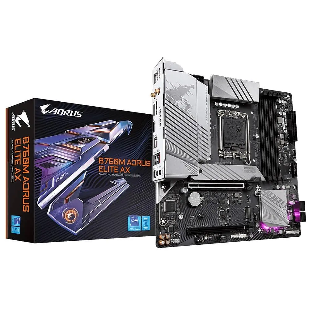 Материнська плата Gigabyte B760M AORUS ELITE AX (B760M AORUS ELITE AX) (Socket 1700, Intel B760, Micro-ATX) Б/в - фото 5