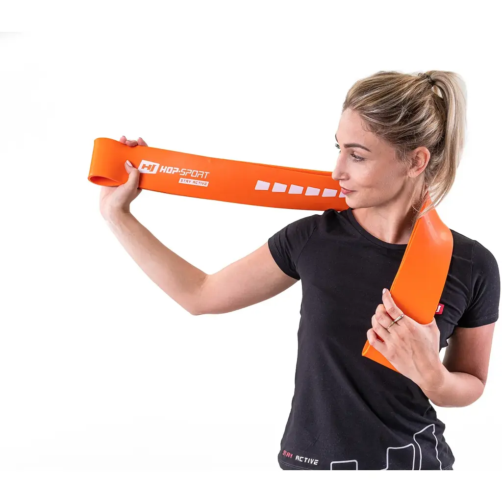 Резинка для фитнеса Hop-Sport 37-109 кг HS-L083RR оранжевая - фото 10