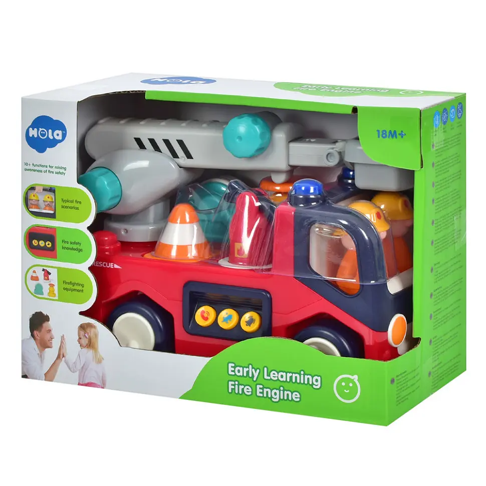 Дитяча Пожежна машинка Hola Toys E9998-HL зі світлом та звуком - фото 6