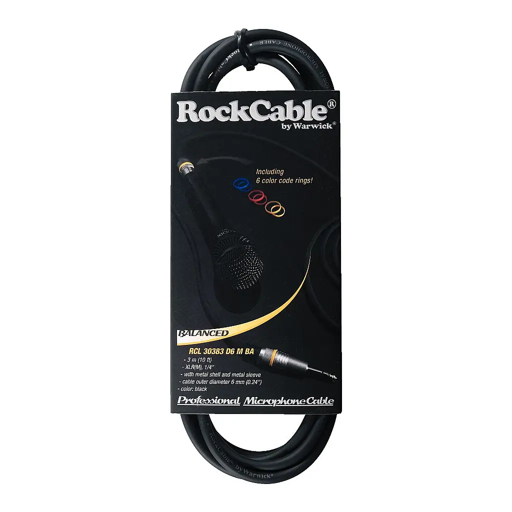 Мікрофонний кабель RockCable Microphone Cable - XLR (m) / TRS Jack 3m (RCL 30383 D6 M BA) - фото 2