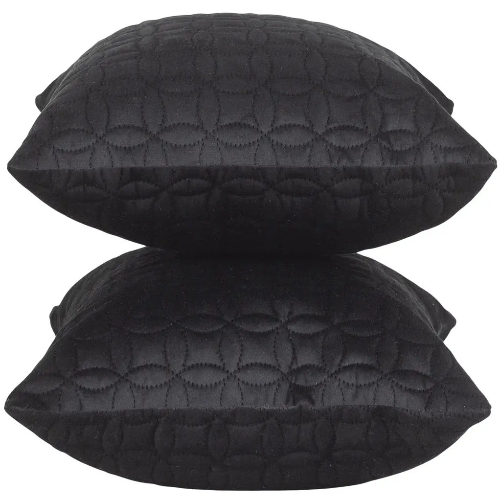 Наволочка декоративна ТЕП Velour Мозаїка 45х45 см чорний (2-05175_36299) - фото 3