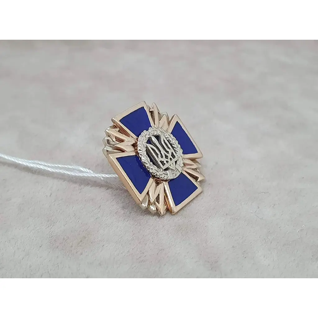 Золотий значок Родинні коштовності Тризуб. 160046 - фото 2