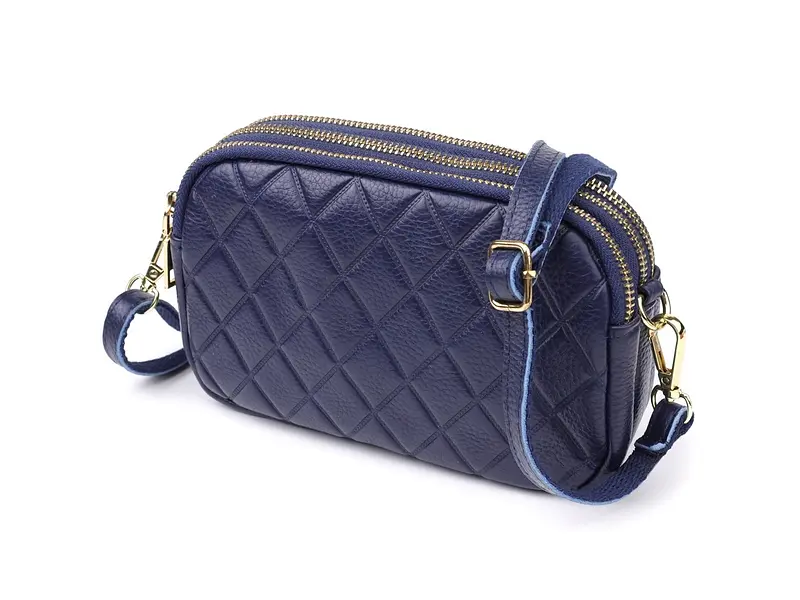 Шкіряна сумка на три відділення для жінок Vintage 19х12х6,5 см sum0027598