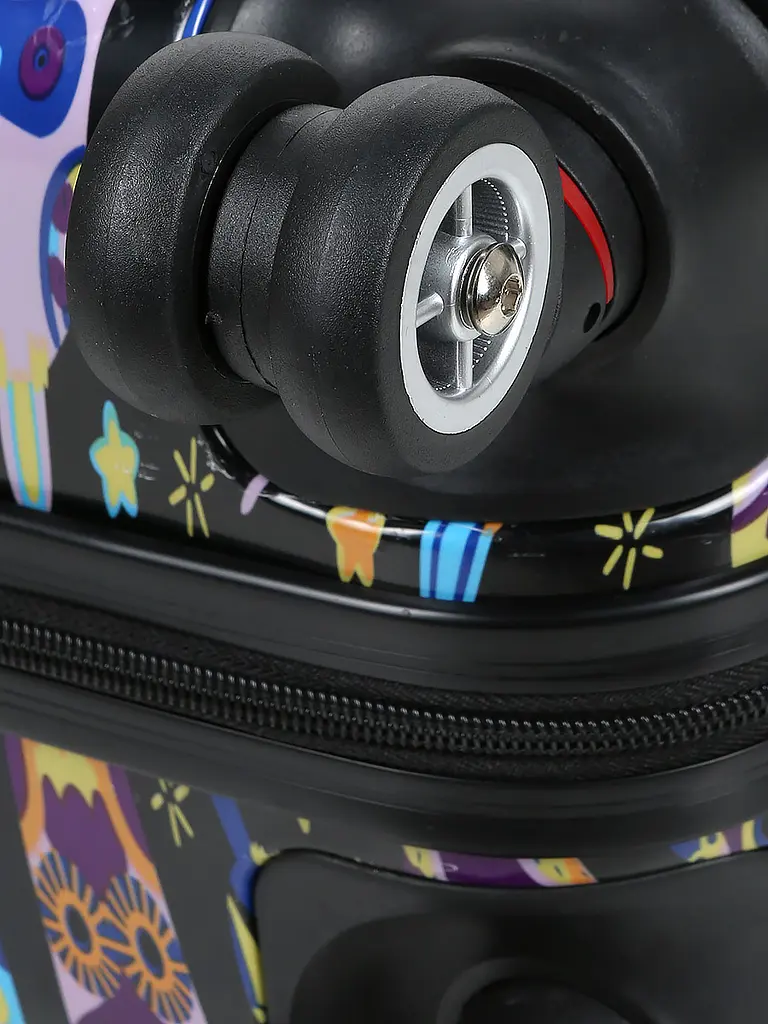 Валіза маленька S полікарбонат Worldline Airtex 809/black_hibou ручна поклажа Різнокольоровий - фото 8