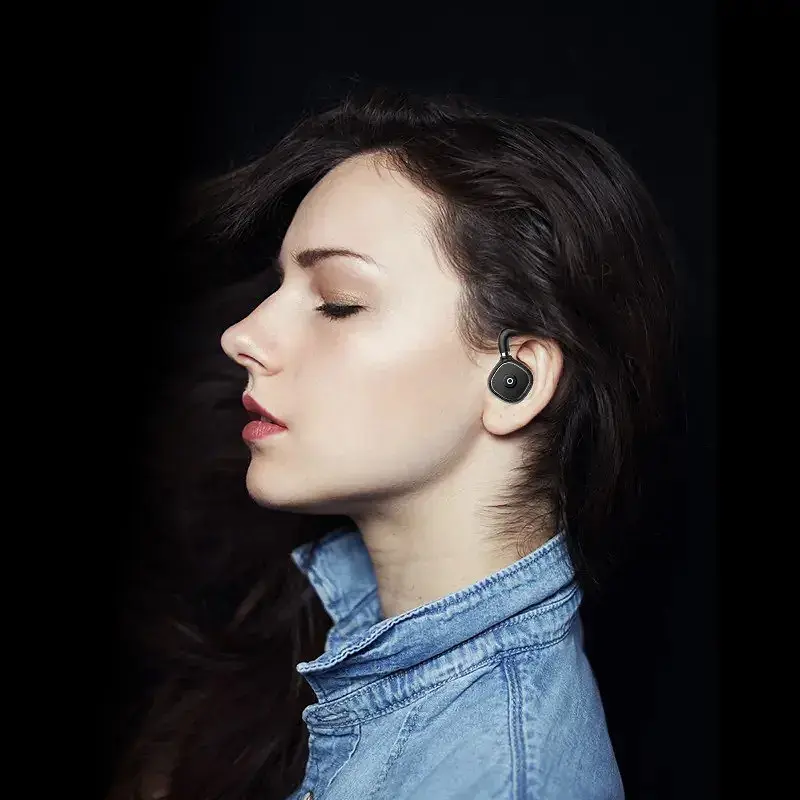 Бездротові кісткові Bluetooth навушники TWS Y1 зі спортивними дужками за вухо Чорні - фото 10