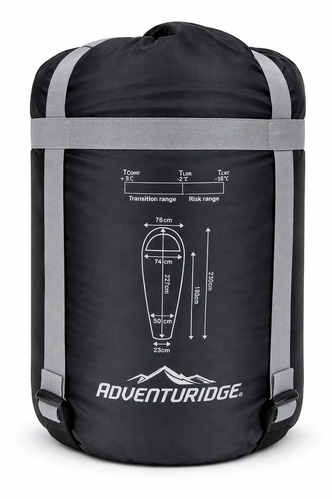Спальник Adventuridge Весна-осінь +3°C Поліестер Сірий - фото 11