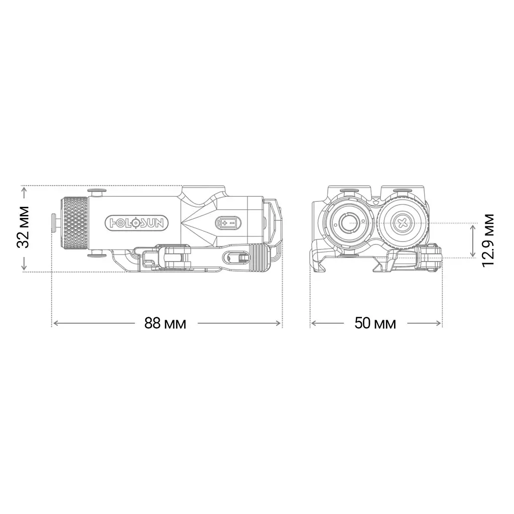 Цілевказівник (тактичний блок) Holosun LE117-RD (LE117R) - фото 10