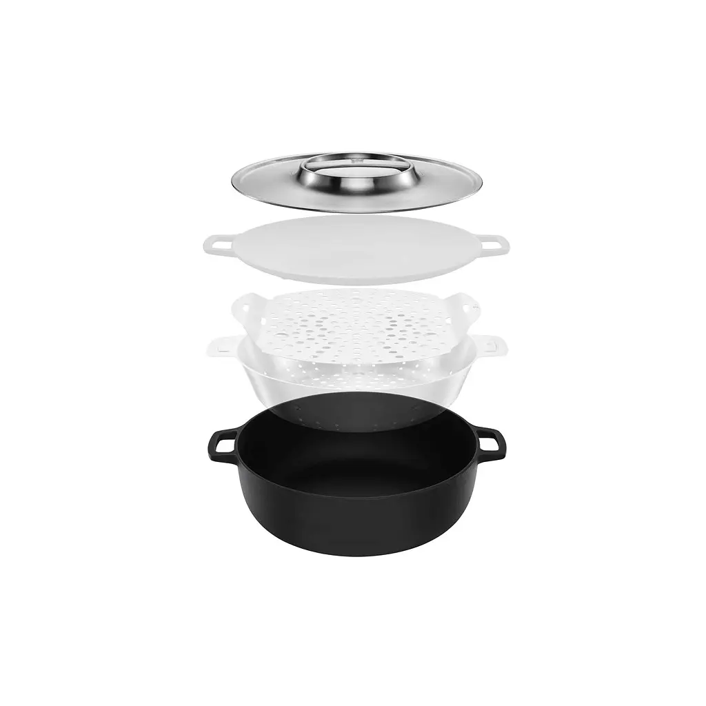 Каструля Fiskars Norden Grill з кришкою чавунна 6 л (1066430) - фото 6