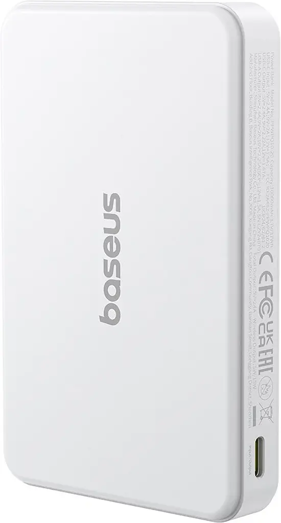 Портативний акумулятор Baseus Airpow II Qi2 Magnetic 22.5W 10000mAh moon white (P10080000213-00) - фото 4