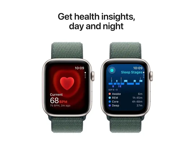 Смарт-годинник Apple Watch SE 2 GPS 44mm Starlight Aluminium Case w. Lake Green Sport Loop (MXEW3) - фото 5