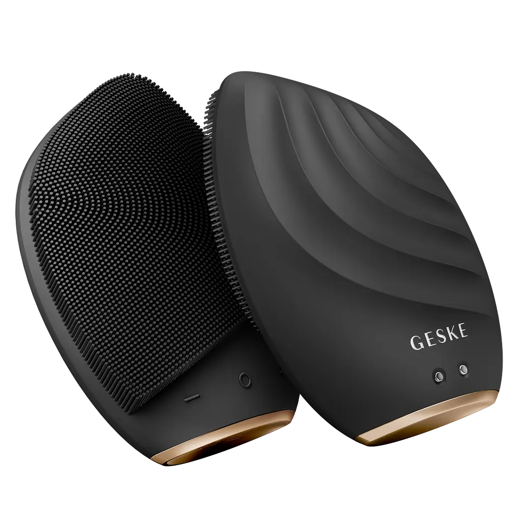 Електронна звукова щітка для обличчя GESKE Sonic Facial Brush 5 в 1 сіра - фото 3