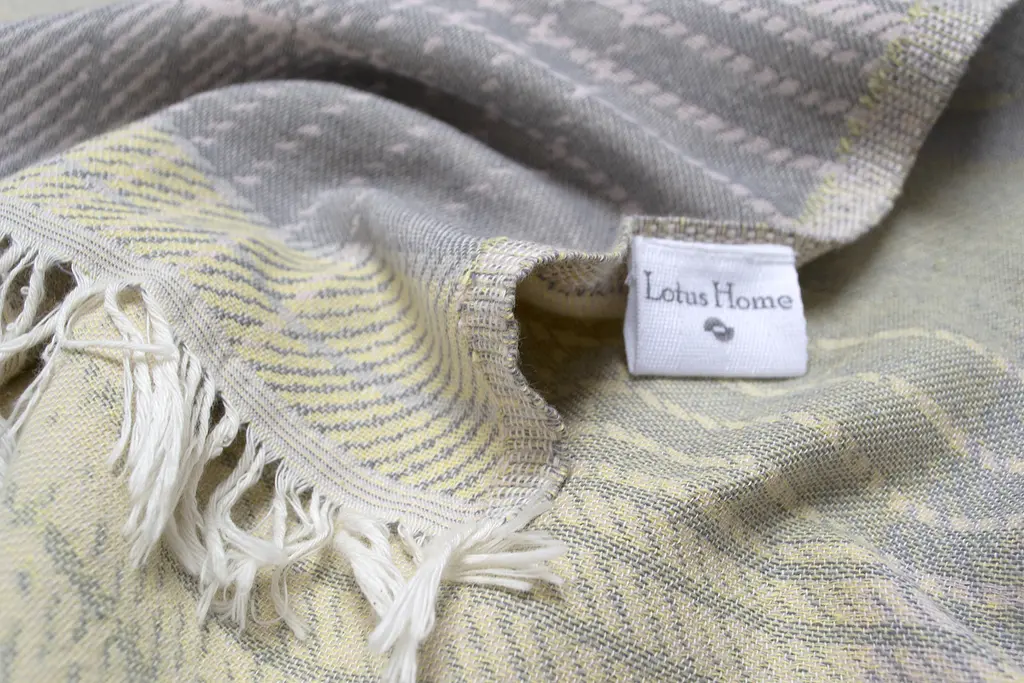 Покрывало Lotus Home - Checked Madras серый 190x225 - фото 4