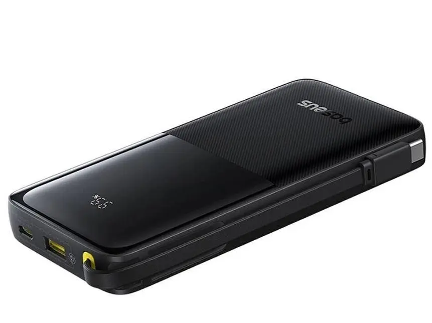 Внешний аккумулятор со встроенным кабелем Baseus Bipow 2 Digital Display Built-in USB-C Cable 10000mah - фото 2