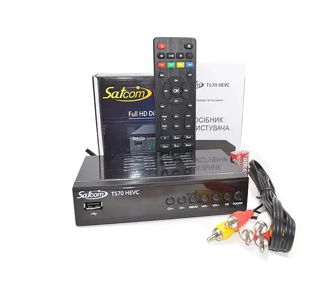 Ефірний Т2 цифровий ресивер Satcom T570 HEVC - фото 4