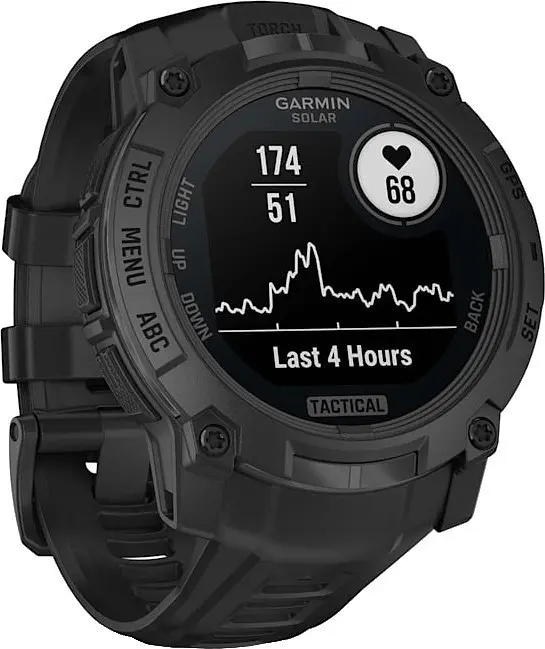 Смарт-годинник Garmin Instinct 3 50mm Solar Tactical Edition Black with Black Band (010-02935-50/90) - фото 4