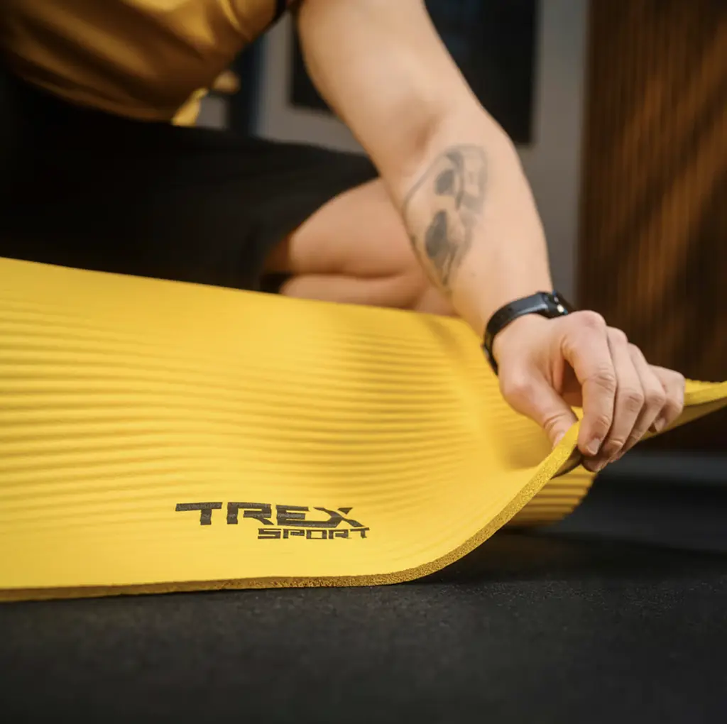 Коврик для йоги Trex Sport TX-019NGM NBR 1см 190х80 жовтий - фото 16