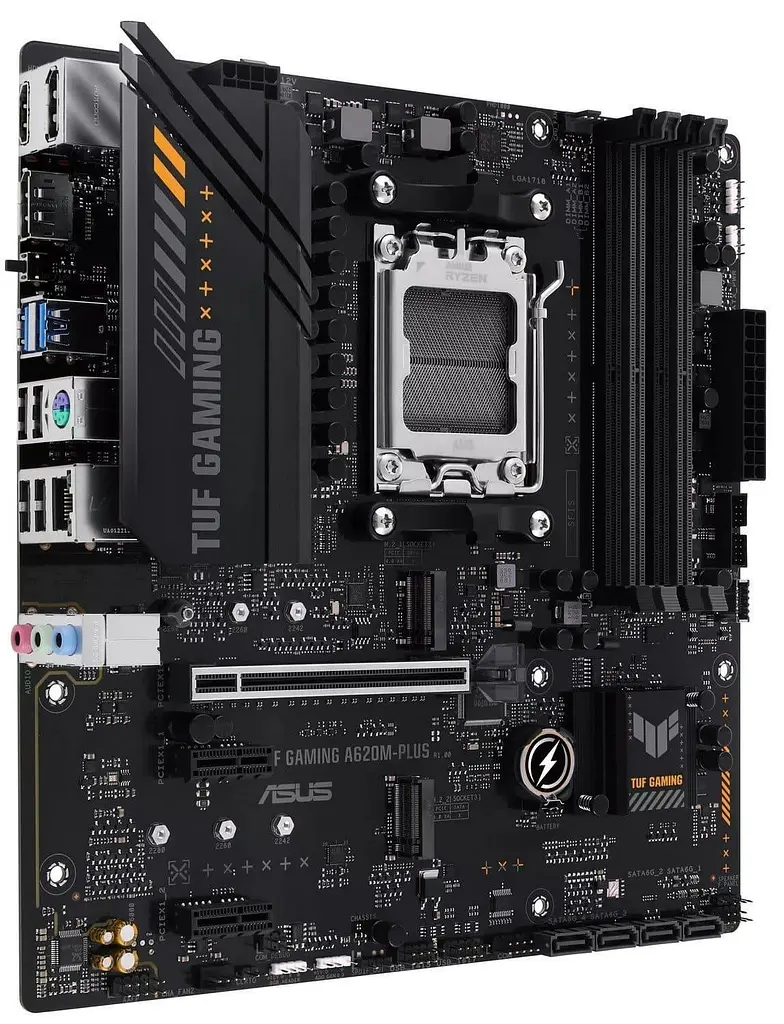 Материнська плата ASUS TUF GAMING A620M-PLUS (TUF GAMING A620M-PLUS) (Socket AM5, AMD A620, Micro-ATX) - фото 2