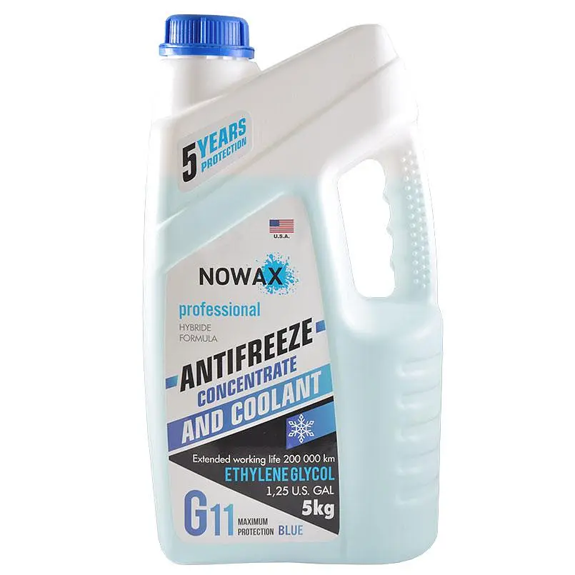 Антифриз Nowax Blue G11 концентрат синий 5 кг (NX05006) - фото 2