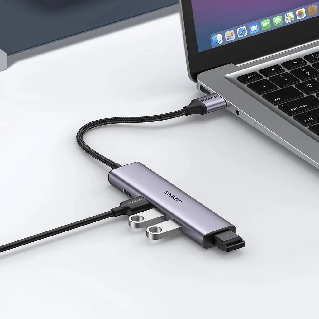 Хаб USB 3.0 -> 4хUSB 3.0 з живленням Type-C CM473 Ugreen - фото 3