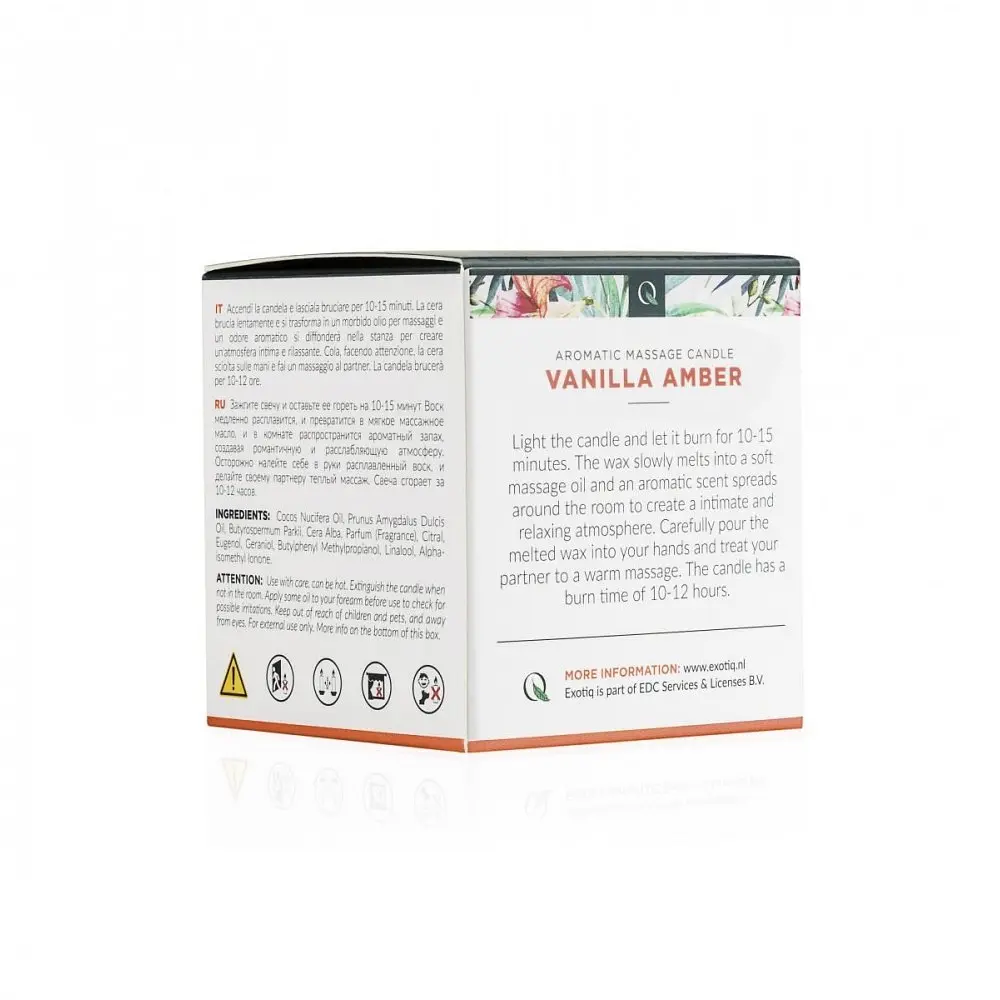 Массажная свеча Exotiq Massage Candle Vanilla Amber 60 мл - фото 4