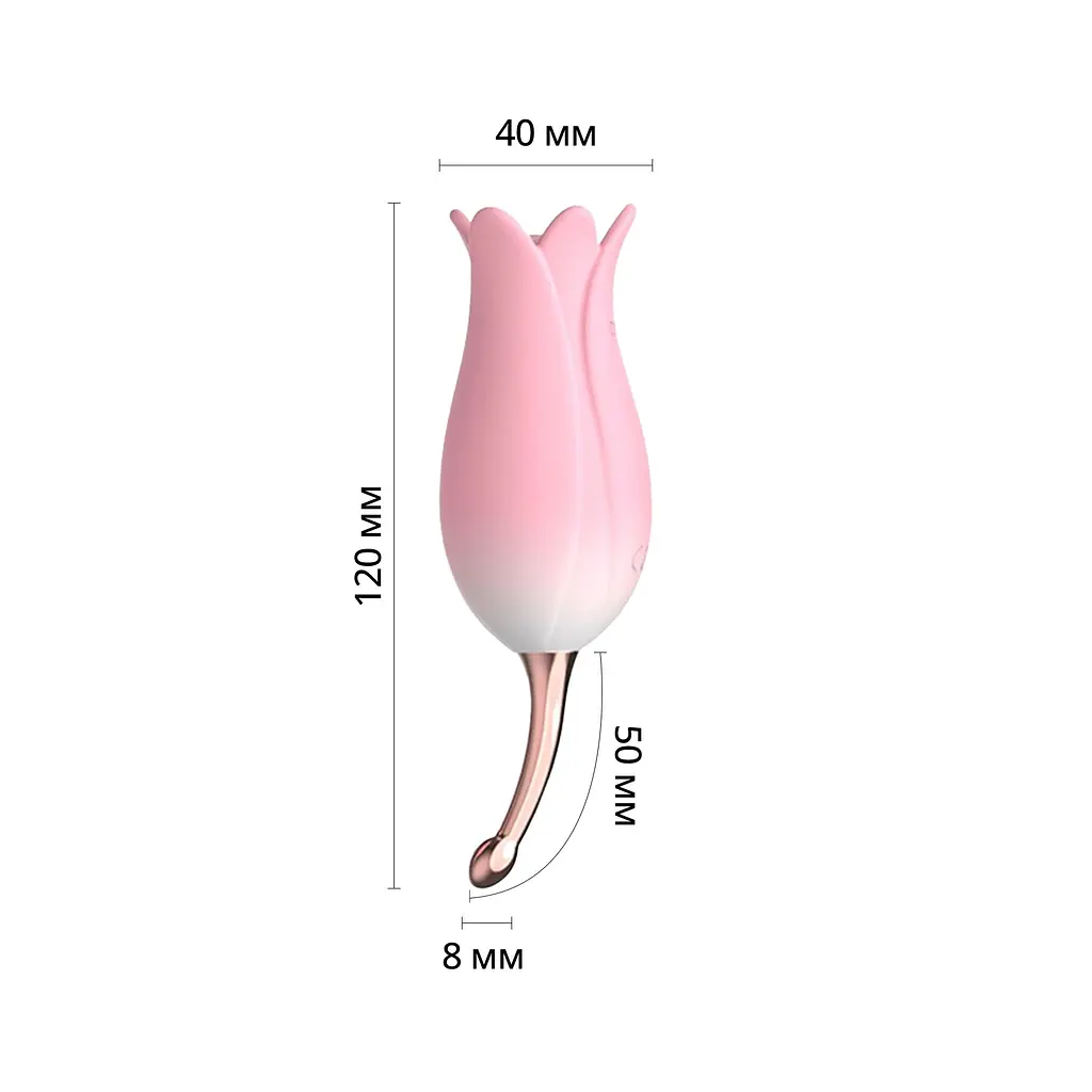 Ультразвуковий вібратор для клітора Otouch Bloom Ultrasonic Clitoris, 2 дод. насадки - фото 2