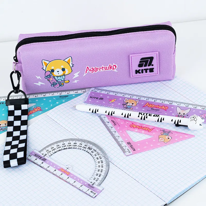 Набор Kite Aggretsuko линейка 15 см, 2 угольника, транспортир (AR25-282) - фото 3