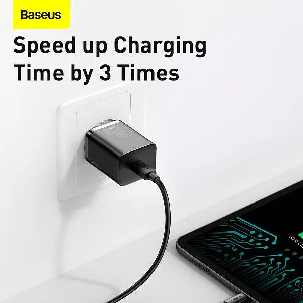Мережевий зарядний пристрій Baseus Super Si Quick Charger 1C 25W Black (CCSP020101) [78687] - фото 6
