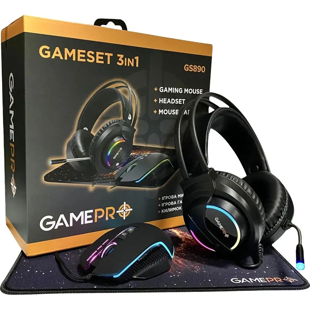 Комплект [мышь + наушники + коврик] GamePro [GS890] - фото 4