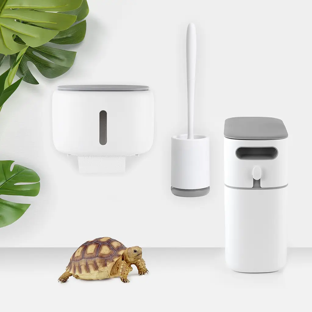 Набір аксесуарів для ванної кімнати МВМ My Home MVM-31 білий з сірим (MVM-MH-31 WHITE/GRAY) - фото 2