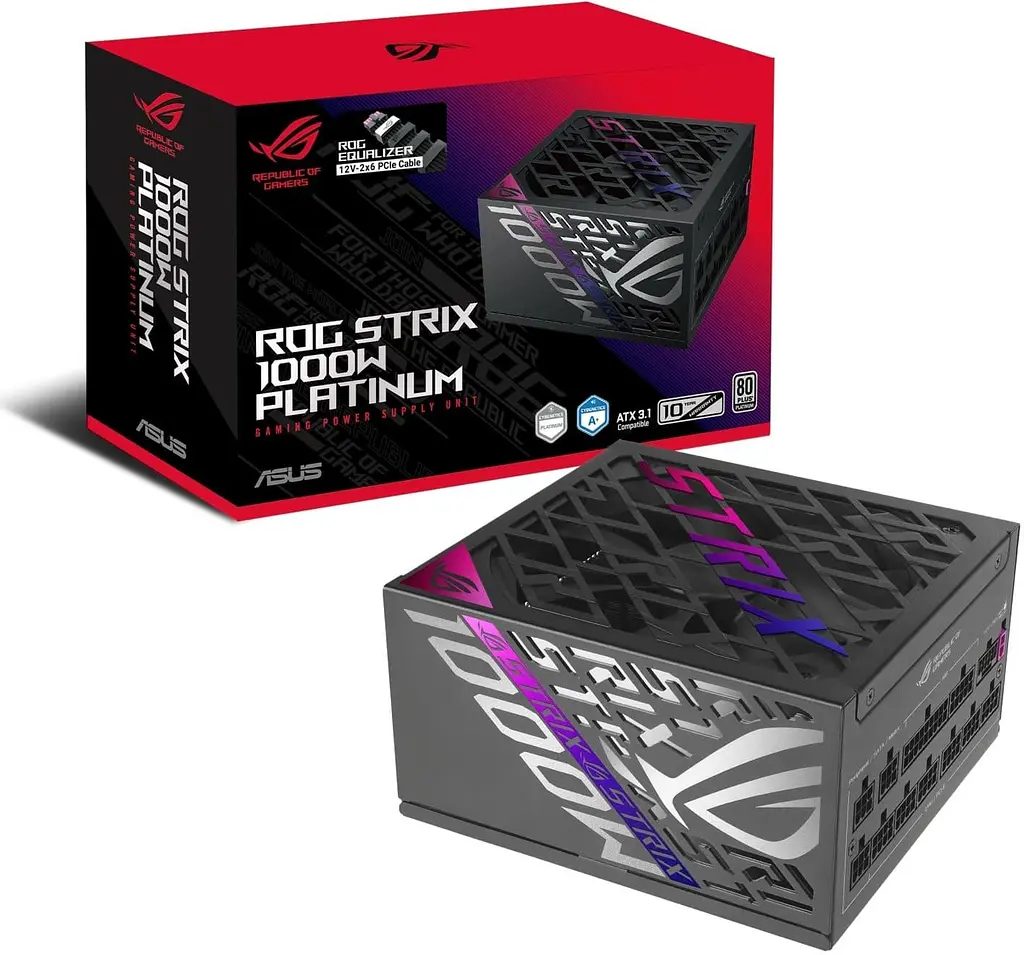Блок живлення ASUS ROG Strix 1000W Platinum ROG Equalizer 80+ Platinum (90YE00W7-B0NA00) Black - фото 7