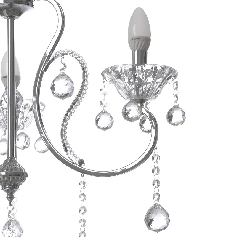 Люстра подвесная Brille хрустальная свеча E14 60W (BCL-659S/3) - фото 4