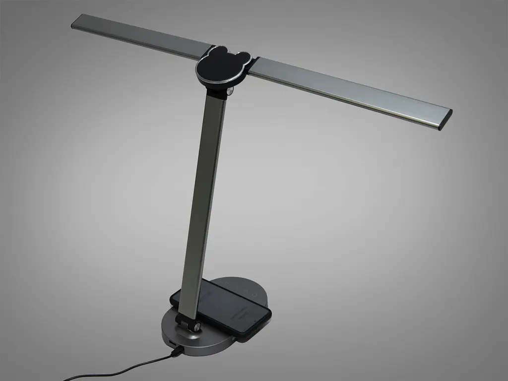 Розкладна світлодіодна настільна лампа з безпровідною зарядкою, 14 Вт - фото 2