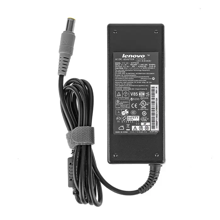 Блок живлення для ноутбука Lenovo 20V 4.5A 90W 7.9*5.5мм 3 hole with pin inside чорний (без кабеля) - фото 3