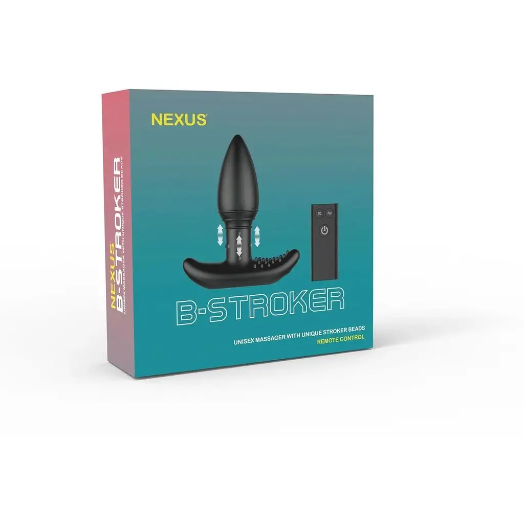 Анальна вібропробка Nexus B-stroker з масажними намистинами на ніжці з пультом Д/У - фото 8