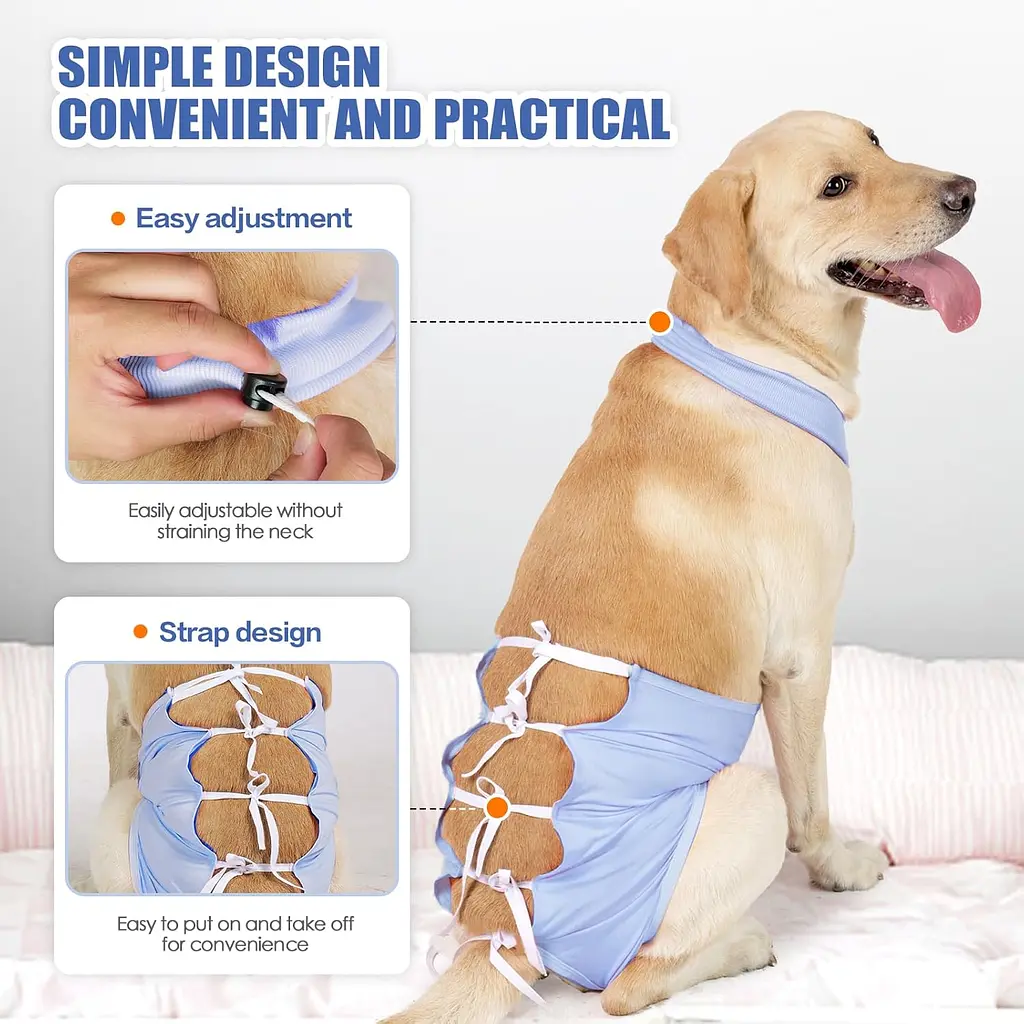 Дихаюча попона для собак Derby Breathable Pet Recovery Suit, Blue, S - фото 3