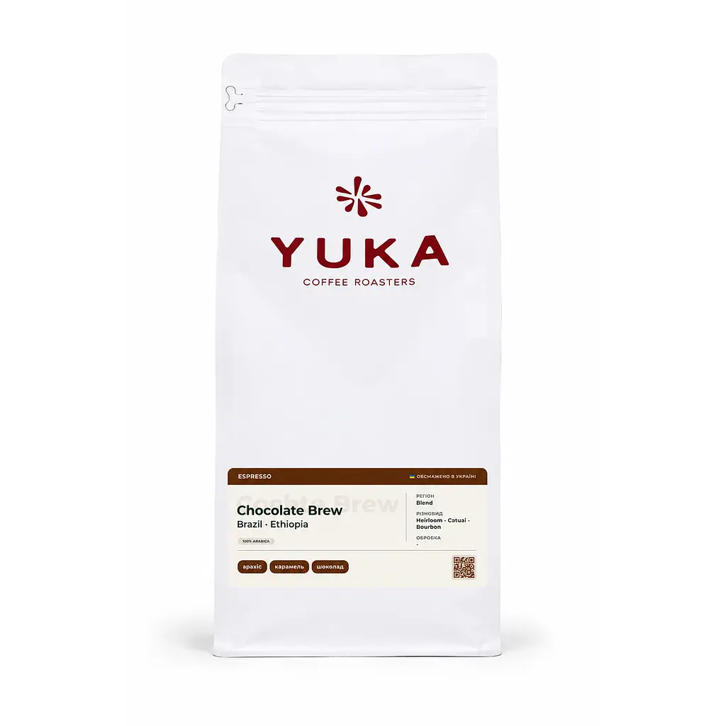 Кава мелена Yuka Coffee Roastery Chocolate Brew суміш арабіки 1кг