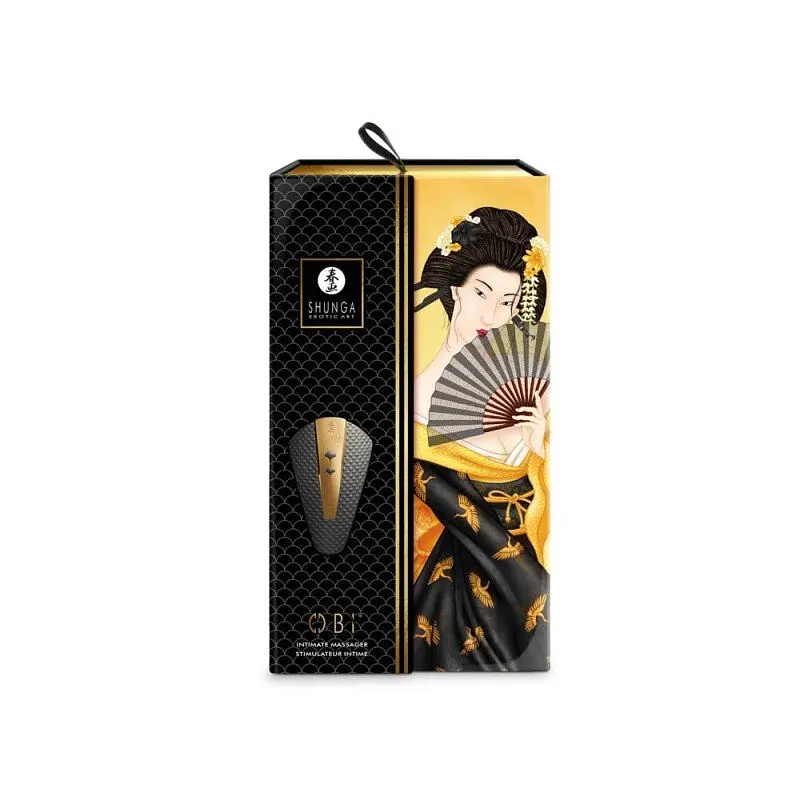 Вібратор Shunga Obi Intimate Massager Black для клітора, 11.5х7 см чорний - фото 8