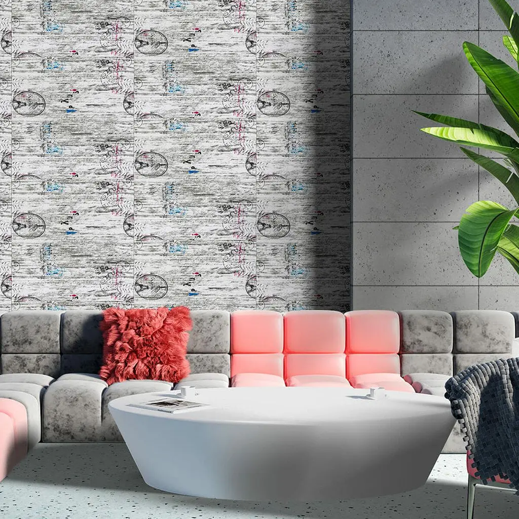 Самоклеюча декоративна 3D панель Sticker Wall під дерево париж 700x700x5мм 085 SW-00000142 - фото 5