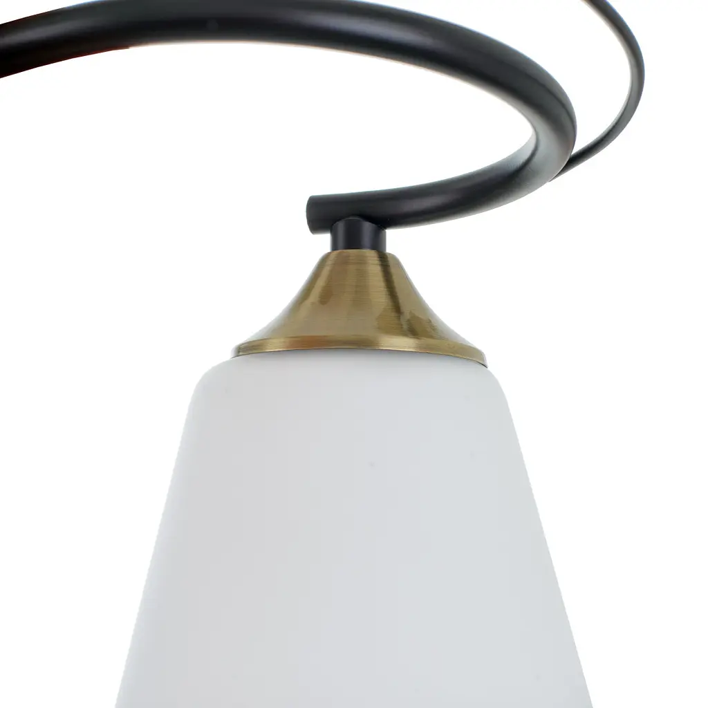 Люстра потолочная Brille в спальню E27 60W AB+BK (LK-702S/2) - фото 2