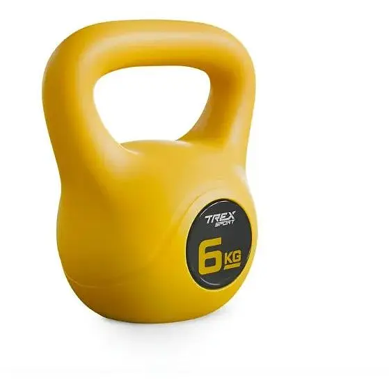 Гиря виниловая Trex Sport TX-006CKB 6 кг желтая - фото 4